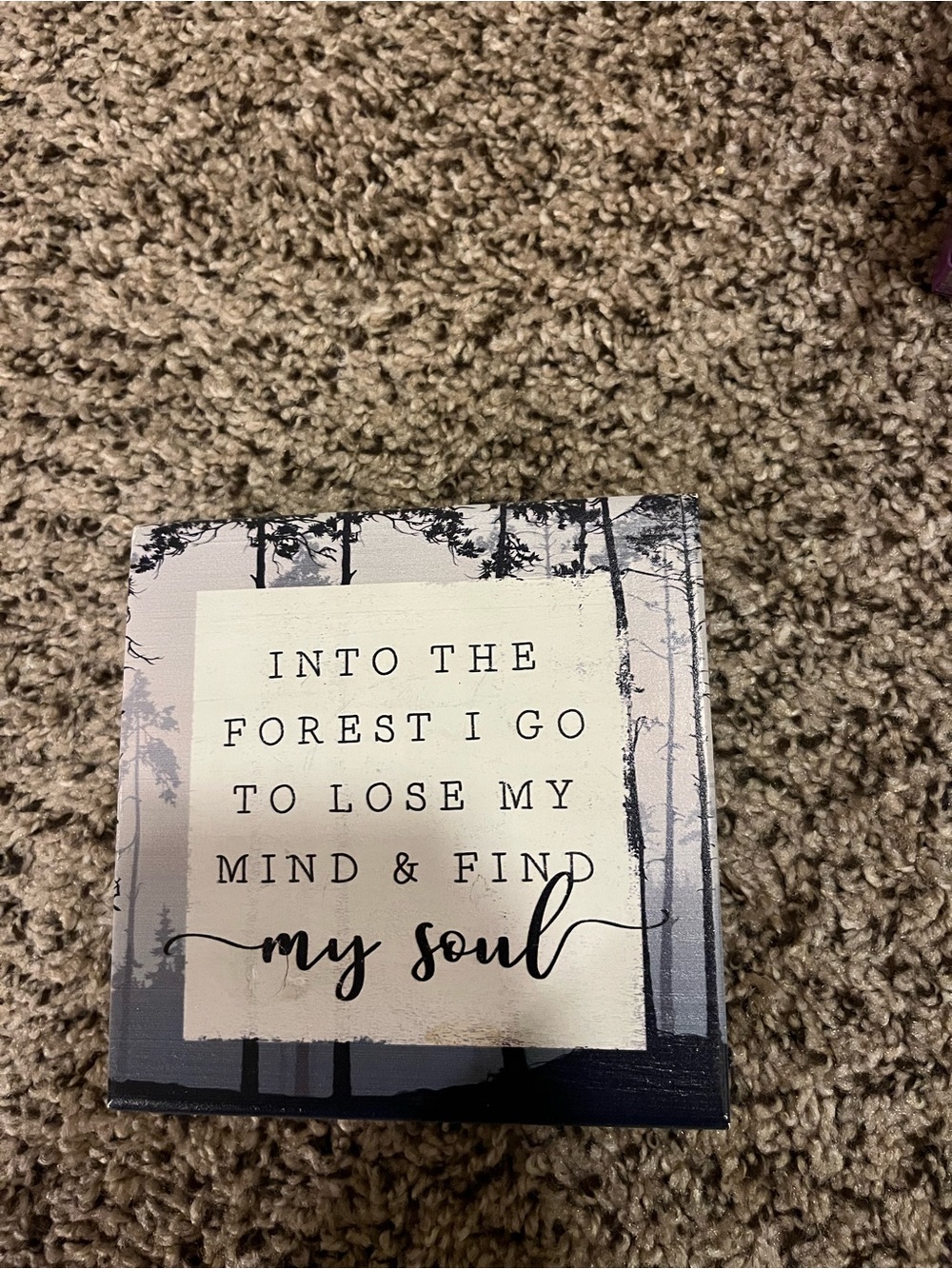 Into The Forest Decorative Quote Plaque - Neutral Tones